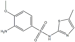 3-amino-4-methoxy-N-(5-methyl-1,3-thiazol-2-yl)benzene-1-sulfonamide,,结构式