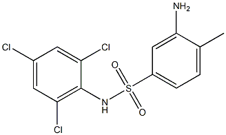 3-amino-4-methyl-N-(2,4,6-trichlorophenyl)benzene-1-sulfonamide 结构式