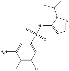 3-amino-5-chloro-4-methyl-N-[1-(propan-2-yl)-1H-pyrazol-5-yl]benzene-1-sulfonamide