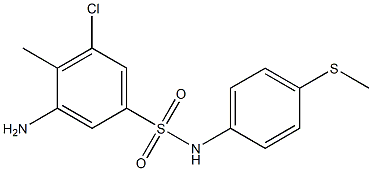 3-amino-5-chloro-4-methyl-N-[4-(methylsulfanyl)phenyl]benzene-1-sulfonamide Struktur