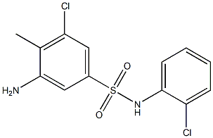 3-amino-5-chloro-N-(2-chlorophenyl)-4-methylbenzene-1-sulfonamide,,结构式
