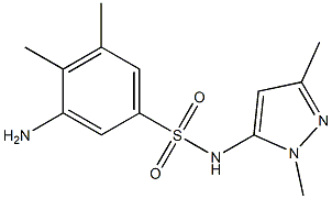 3-amino-N-(1,3-dimethyl-1H-pyrazol-5-yl)-4,5-dimethylbenzene-1-sulfonamide Structure