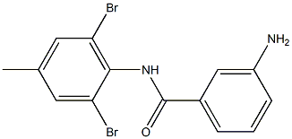 3-amino-N-(2,6-dibromo-4-methylphenyl)benzamide 结构式