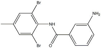 3-amino-N-(2,6-dibromo-4-methylphenyl)benzamide,,结构式