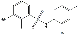 3-amino-N-(2-bromo-4-methylphenyl)-2-methylbenzene-1-sulfonamide,,结构式