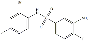 3-amino-N-(2-bromo-4-methylphenyl)-4-fluorobenzene-1-sulfonamide Structure