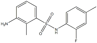 3-amino-N-(2-fluoro-4-methylphenyl)-2-methylbenzene-1-sulfonamide 结构式