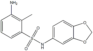 3-amino-N-(2H-1,3-benzodioxol-5-yl)-2-methylbenzene-1-sulfonamide Structure