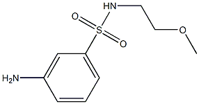 3-amino-N-(2-methoxyethyl)benzenesulfonamide 结构式