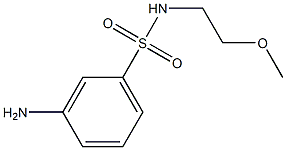 3-amino-N-(2-methoxyethyl)benzenesulfonamide,,结构式