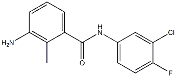 3-amino-N-(3-chloro-4-fluorophenyl)-2-methylbenzamide 结构式