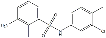3-amino-N-(3-chloro-4-methylphenyl)-2-methylbenzene-1-sulfonamide 结构式