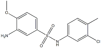 3-amino-N-(3-chloro-4-methylphenyl)-4-methoxybenzene-1-sulfonamide,,结构式