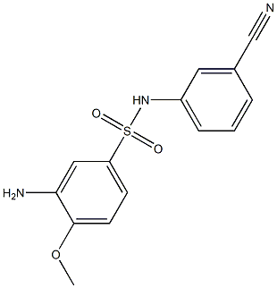 3-amino-N-(3-cyanophenyl)-4-methoxybenzene-1-sulfonamide 结构式