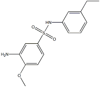 3-amino-N-(3-ethylphenyl)-4-methoxybenzene-1-sulfonamide Struktur