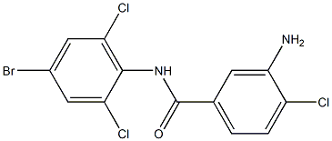 3-amino-N-(4-bromo-2,6-dichlorophenyl)-4-chlorobenzamide 化学構造式