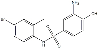 3-amino-N-(4-bromo-2,6-dimethylphenyl)-4-hydroxybenzene-1-sulfonamide Struktur