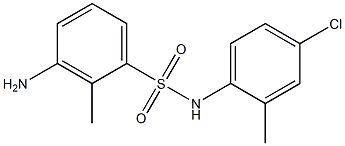 3-amino-N-(4-chloro-2-methylphenyl)-2-methylbenzene-1-sulfonamide 结构式