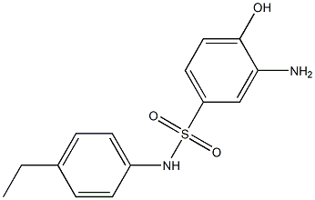 3-amino-N-(4-ethylphenyl)-4-hydroxybenzene-1-sulfonamide Struktur