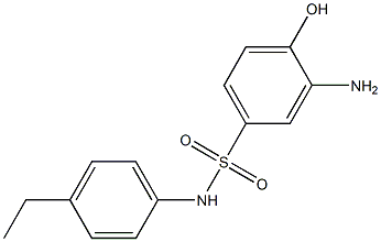 3-amino-N-(4-ethylphenyl)-4-hydroxybenzene-1-sulfonamide 化学構造式