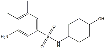 3-amino-N-(4-hydroxycyclohexyl)-4,5-dimethylbenzene-1-sulfonamide Struktur