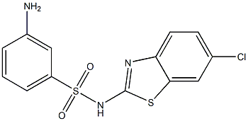 3-amino-N-(6-chloro-1,3-benzothiazol-2-yl)benzene-1-sulfonamide Structure