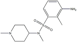 3-amino-N,2-dimethyl-N-(1-methylpiperidin-4-yl)benzene-1-sulfonamide Structure