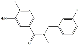 3-amino-N-[(3-fluorophenyl)methyl]-4-methoxy-N-methylbenzamide 化学構造式
