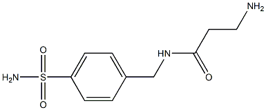 3-amino-N-[(4-sulfamoylphenyl)methyl]propanamide Structure