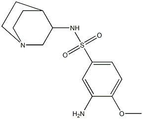 3-amino-N-{1-azabicyclo[2.2.2]octan-3-yl}-4-methoxybenzene-1-sulfonamide 结构式