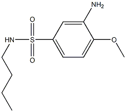 3-amino-N-butyl-4-methoxybenzene-1-sulfonamide 结构式