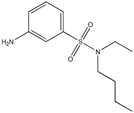 3-amino-N-butyl-N-ethylbenzene-1-sulfonamide 化学構造式