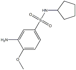 3-amino-N-cyclopentyl-4-methoxybenzene-1-sulfonamide 结构式
