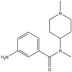 3-amino-N-methyl-N-(1-methylpiperidin-4-yl)benzamide Struktur
