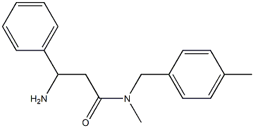 3-amino-N-methyl-N-[(4-methylphenyl)methyl]-3-phenylpropanamide 结构式