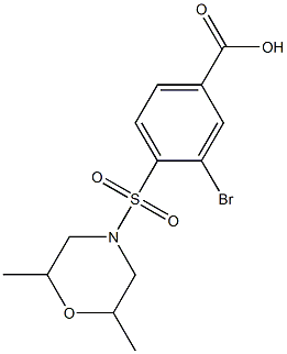 3-bromo-4-[(2,6-dimethylmorpholine-4-)sulfonyl]benzoic acid
