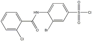 3-bromo-4-[(2-chlorobenzene)amido]benzene-1-sulfonyl chloride Structure