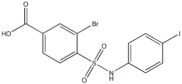 3-bromo-4-[(4-iodophenyl)sulfamoyl]benzoic acid