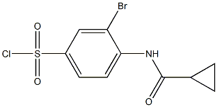 3-bromo-4-cyclopropaneamidobenzene-1-sulfonyl chloride Structure