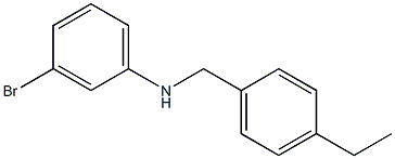 3-bromo-N-[(4-ethylphenyl)methyl]aniline Structure