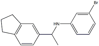 3-bromo-N-[1-(2,3-dihydro-1H-inden-5-yl)ethyl]aniline 化学構造式