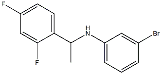 3-bromo-N-[1-(2,4-difluorophenyl)ethyl]aniline 结构式