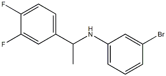 3-bromo-N-[1-(3,4-difluorophenyl)ethyl]aniline,,结构式