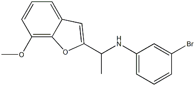 3-bromo-N-[1-(7-methoxy-1-benzofuran-2-yl)ethyl]aniline 结构式