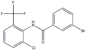 3-bromo-N-[2-chloro-6-(trifluoromethyl)phenyl]benzamide,,结构式