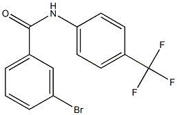 3-bromo-N-[4-(trifluoromethyl)phenyl]benzamide 化学構造式