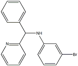 3-bromo-N-[phenyl(pyridin-2-yl)methyl]aniline Structure