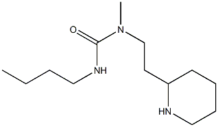 3-butyl-1-methyl-1-[2-(piperidin-2-yl)ethyl]urea Struktur