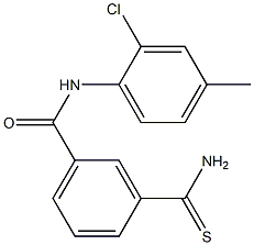 3-carbamothioyl-N-(2-chloro-4-methylphenyl)benzamide Structure