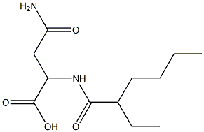 3-carbamoyl-2-(2-ethylhexanamido)propanoic acid Structure